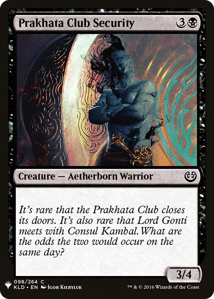Prakhata Club Security (LIST-KLD-98) - The List