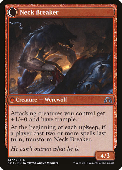 Breakneck Rider // Neck Breaker (SOI-147) - Shadows over Innistrad: (Double Faced Transform) Foil