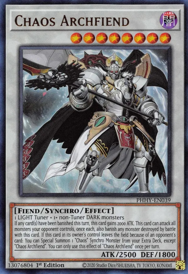 Chaos Archfiend / Ultra Rare / PHHY / 1st Edition