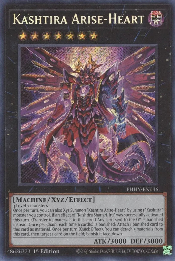 Kashtira Arise-Heart / Secret Rare / PHHY / 1st Edition