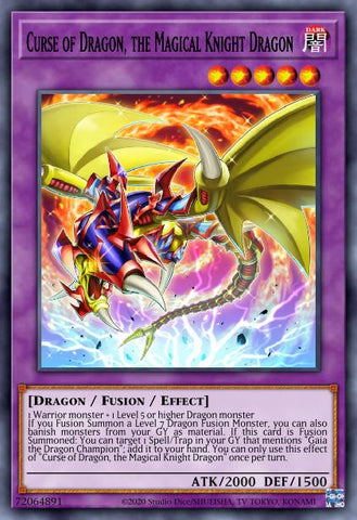 Curse of Dragon, the Magical Knight Dragon / DIFO / Super Rare / 1st Edition