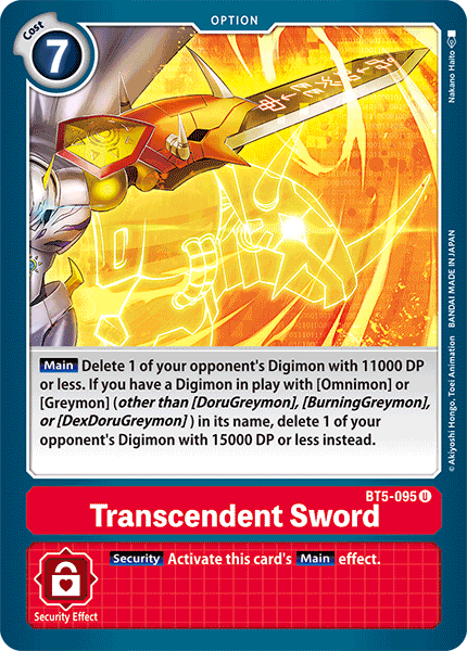 Transcendent Sword / Uncommon / BT5