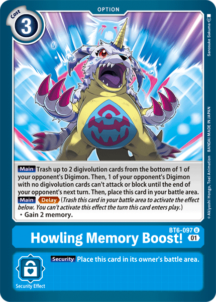 Howling Memory Boost! / Uncommon / BT6