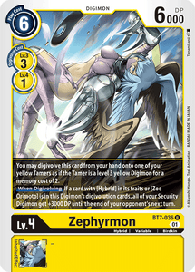 Zephyrmon (Yellow) / Uncommon / BT7