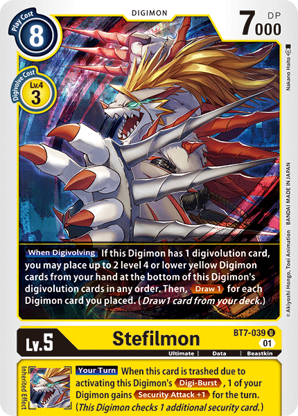 Stefilmon (Yellow) / Uncommon / BT7