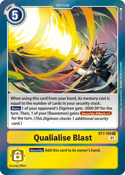 Qualialise Blast (Yellow) / Rare / BT7