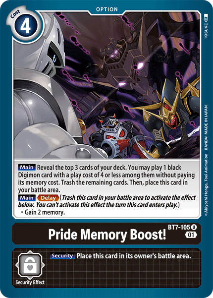 Pride Memory Boost! (Black) / Uncommon / BT7