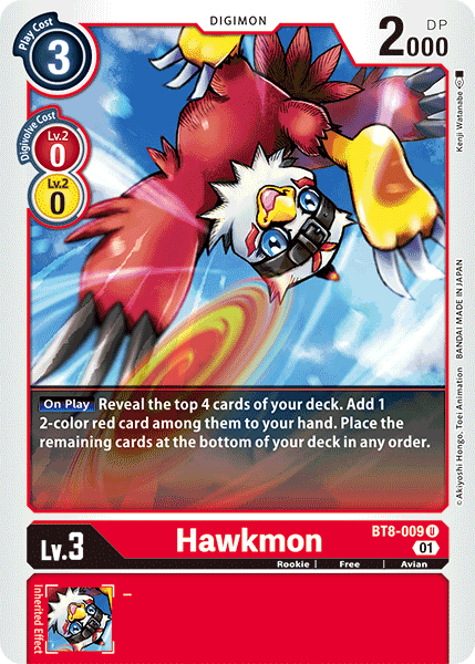 Hawkmon (Red) / Uncommon / BT8