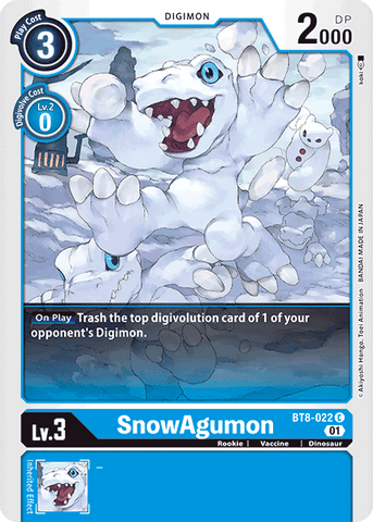 SnowAgumon (Blue) / Common / BT8
