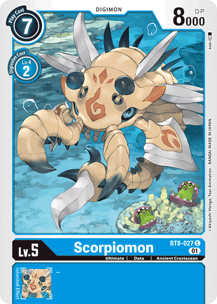 Scorpiomon (Blue) / Common / BT8