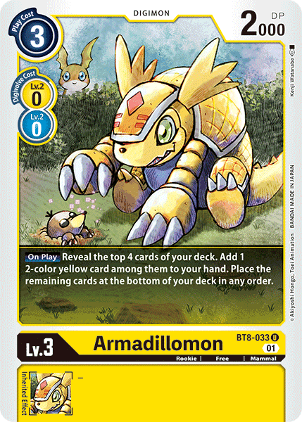 Armadillomon (Yellow) / Uncommon / BT8