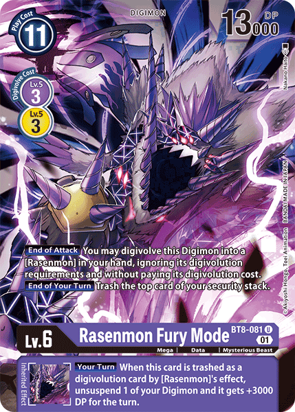 Rasenmon Fury Mode (Purple) / Uncommon / BT8
