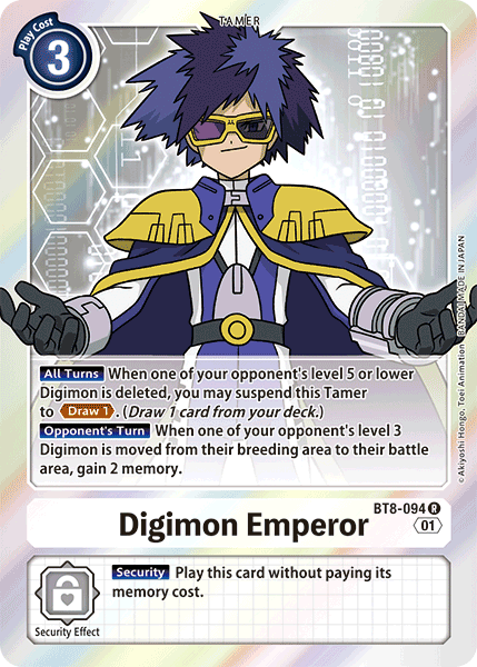 Digimon Emperor (White) / Rare / BT8