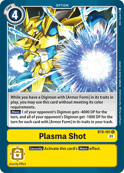 Plasma Shot (Yellow) / Uncommon / BT8