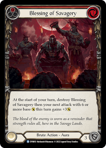 BLESSING OF SAVAGERY (RED) / Rare / DYN