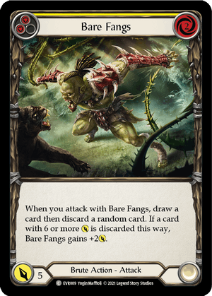 BARE FANGS (Yellow) / Common / EVR / 1st Edition