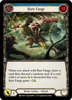 BARE FANGS (Blue) / Common / EVR / 1st Edition (FOIL)