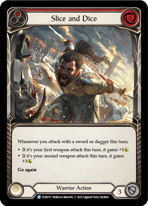SLICE AND DICE (Red) / Rare / EVR / 1st Edition (FOIL)
