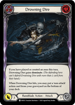 DROWNING DIRE (Blue) / Common / EVR / 1st Edition (FOIL)
