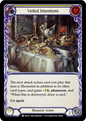 VEILED INTENTIONS (Yellow) / Common / EVR / 1st Edition (FOIL)