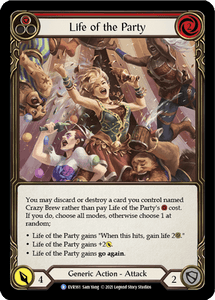 LIFE OF THE PARTY (Red) / Rare / EVR / 1st Edition (FOIL)