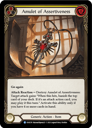 AMULET OF ASSERTIVENESS (Yellow) / Rare / EVR / 1st Edition