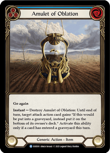 AMULET OF OBLATION (Blue) / Rare / EVR / 1st Edition