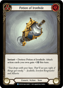POTION OF IRONHIDE (Blue) / Rare / EVR / 1st Edition