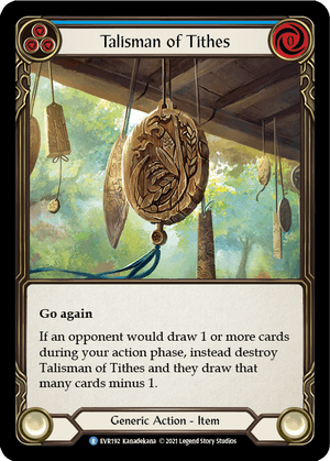 TALISMAN OF TITHES (Blue) / Rare / EVR / 1st Edition