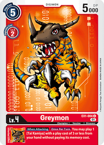 Greymon (Red) / Uncommon / EX1