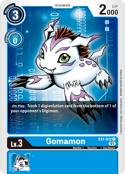 Gomamon (Blue) / Common / EX1