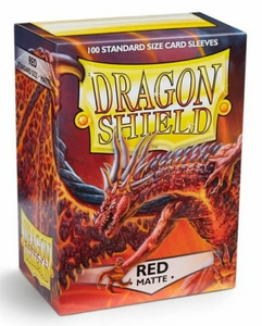 Dragon Shield Sleeves Standard - Box 100 - Red MATTE