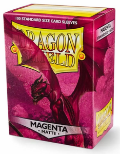 Dragon Shield Sleeves Standard - Box 100 - Magenta MATTE
