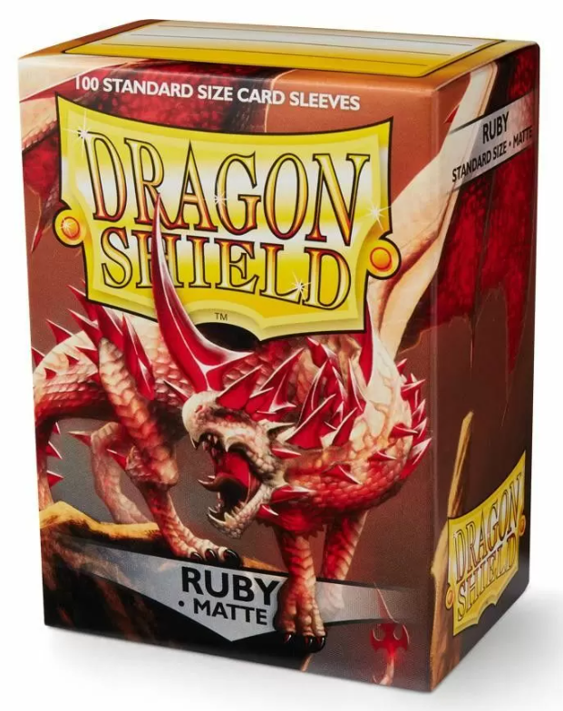 Dragon Shield Sleeves Standard - Box 100 - Ruby MATTE
