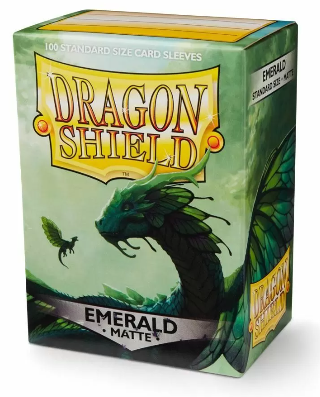 Dragon Shield Sleeves Standard - Box 100 - Emerald MATTE