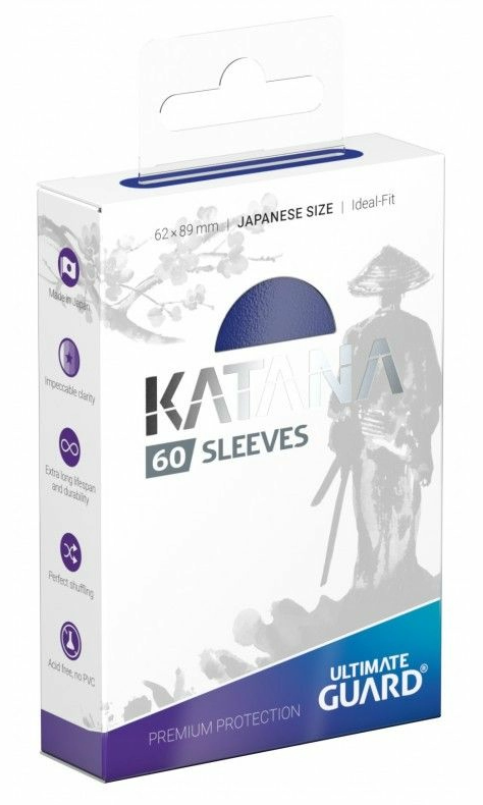 Ultimate Guard Katana Sleeves Japanese - Box 60 - Blue MATTE