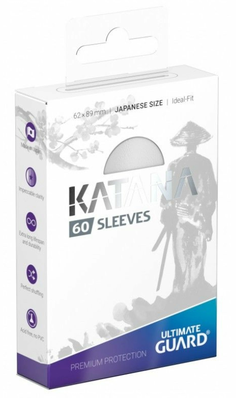 Ultimate Guard Katana Sleeves Japanese - Box 60 - White MATTE