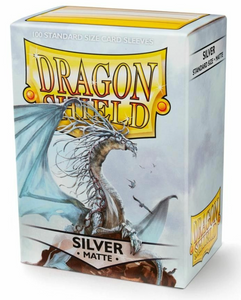 Dragon Shield Sleeves Standard - Box 100 - Silver MATTE