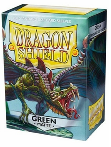 Dragon Shield Sleeves Standard - Box 100 - Green MATTE
