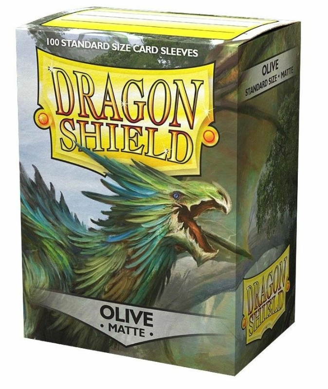 Dragon Shield Sleeves Standard - Box 100 - Olive MATTE