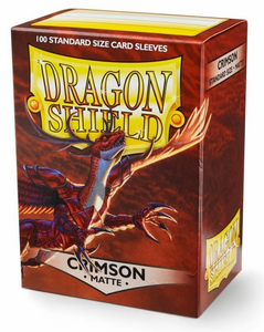 Dragon Shield Sleeves Standard - Box 100 - Crimson MATTE
